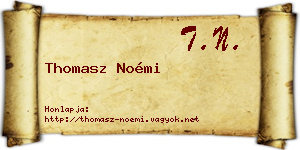 Thomasz Noémi névjegykártya